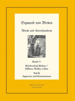 cover image of Der Briefwechsel zwischen Sigmund von Birken und Johann Michael Dilherr, Daniel Wülfer und Caspar von Lilien